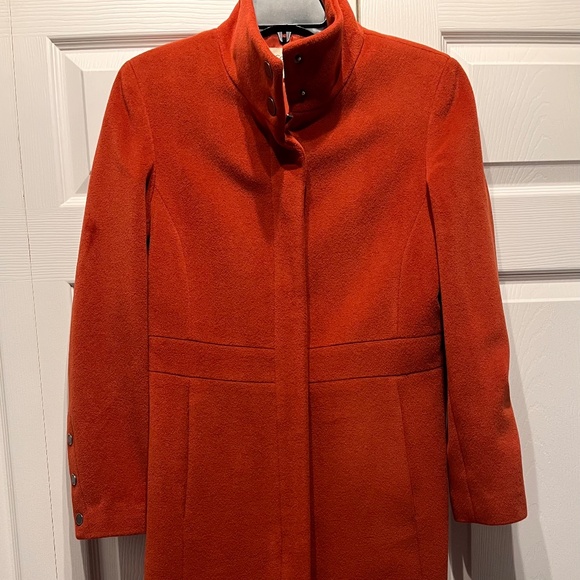 CALVIN KLEIN ANGORA & WOOL BLEND COAT, Size 2 - Picture 1 of 12